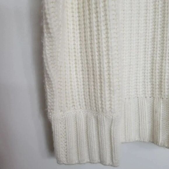 NAADAM Rib Knit  Wool-Cashmere-Blend Color Block Buttoned Turtleneck - Picture 5 of 9